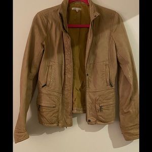 Vince camel tan leather jacket